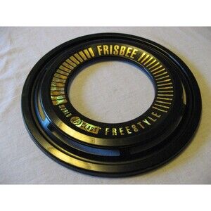 Vintage 1978 Mattel Frisbee Freestyle World Class Disc Black & Gold